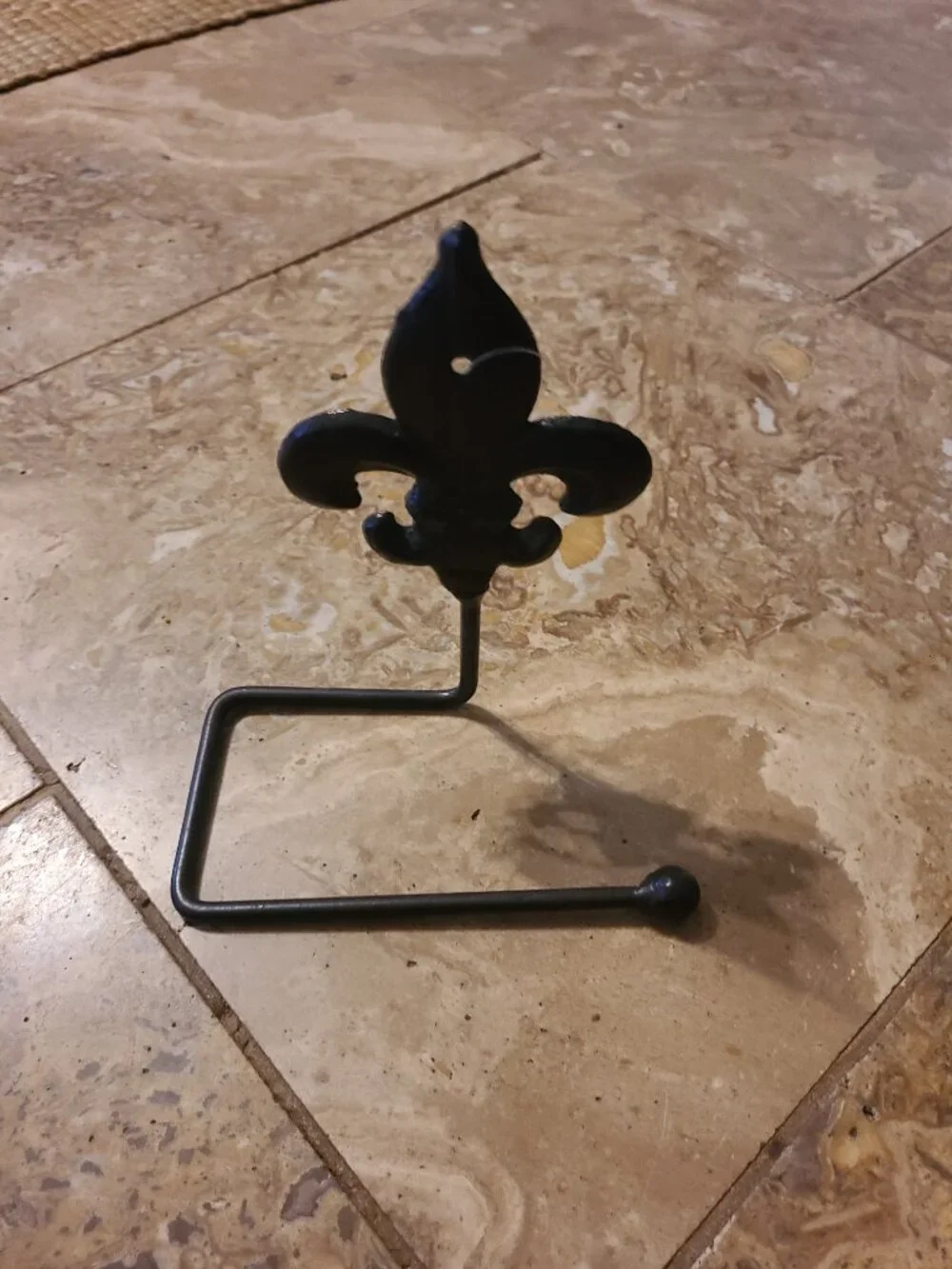 Fleur de Lis Iron Toilet Paper Holder & Towel Holder Ring New Orleans Decor